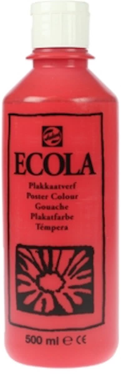 Plakkaatverf Ecola flacon van 500 ml, scharlakenrood
