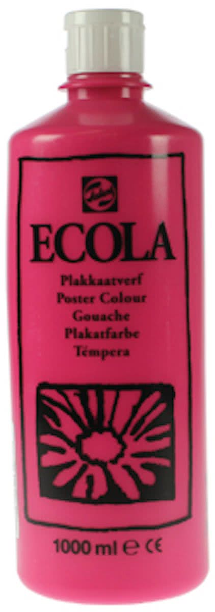 Plakkaatverf Ecola flacon van 500 ml, tyrisch roze (magenta)