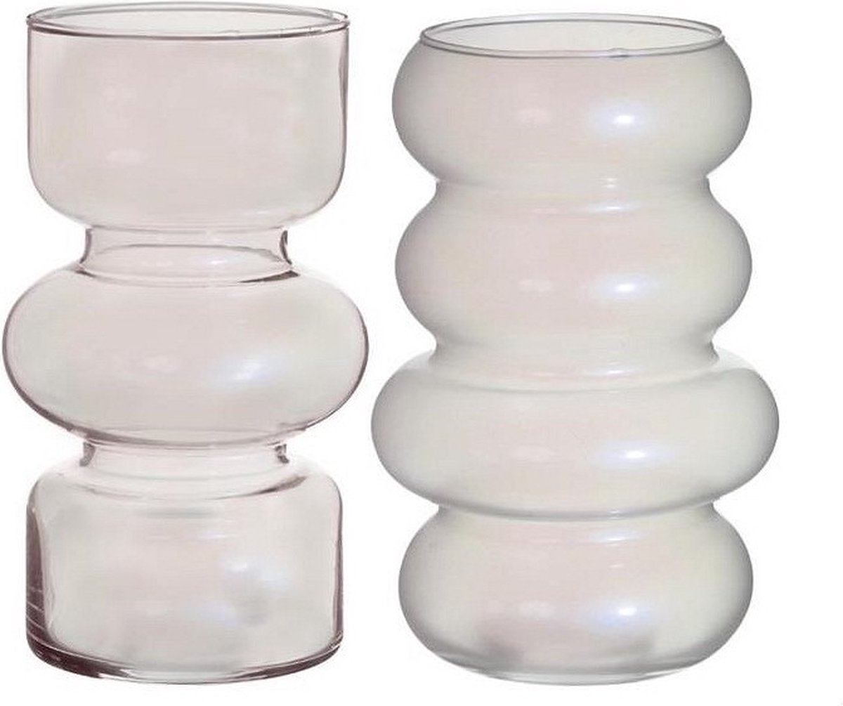 Bloemen vaas Ø100 mm H: 180 mm Pearl - 6 stuks