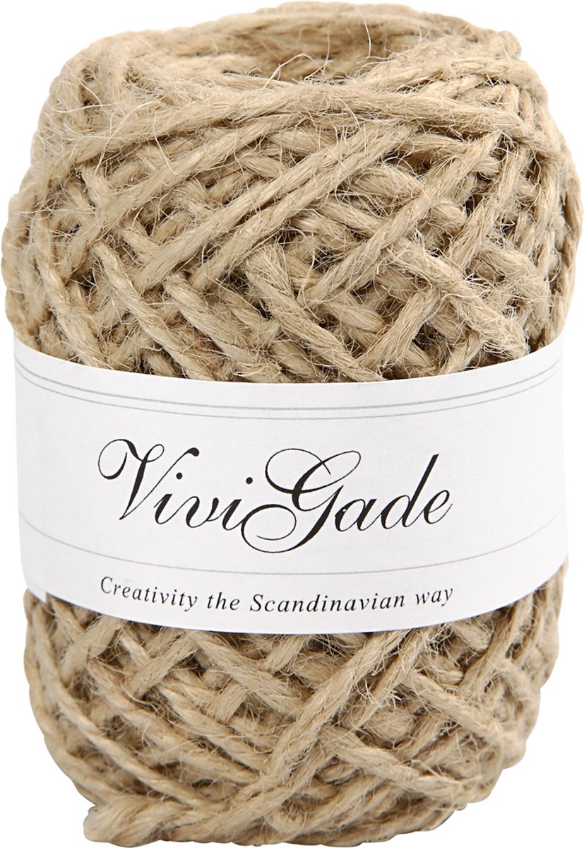 Hennep Naturel. Naturel. 1-2 mm. 30 m - 1 rol