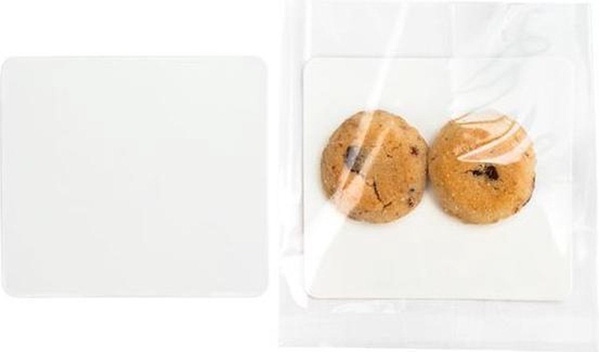 Kartonnen Cookie Onderlegger vetvrij 65x55mm - 100 st