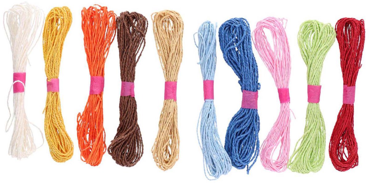 Raffiadraad 12 mtr, 5st.