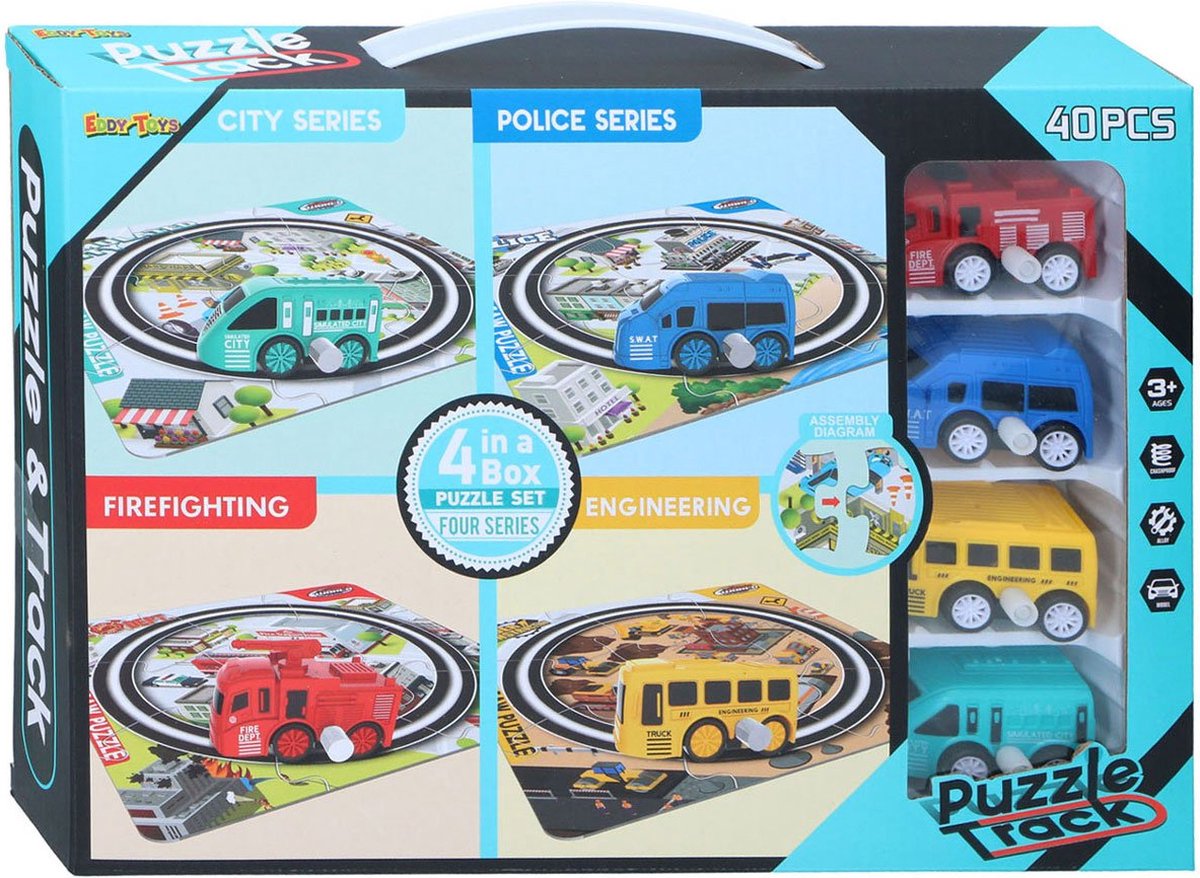 Spoorpuzzelset met Voertuig, 40dlg.