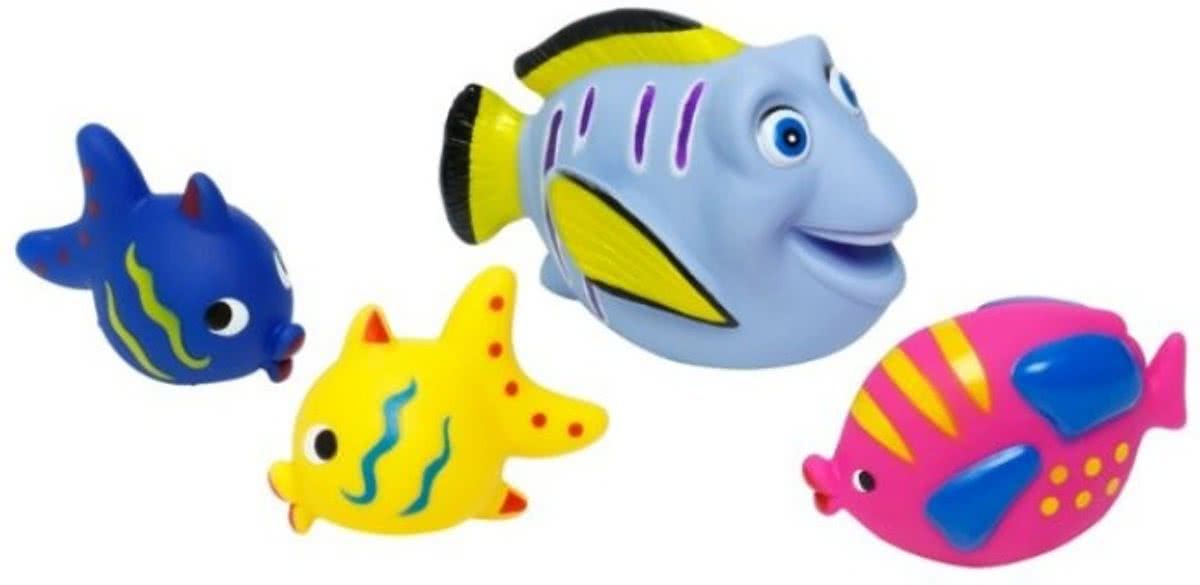   Badvissen set blauw per 4