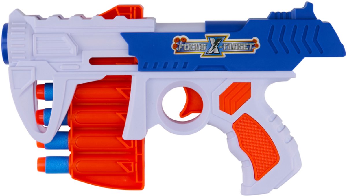   Bullseye Doelspel - Dartpistool met Foam Darts en Doelwit - Vanaf 6 jaar