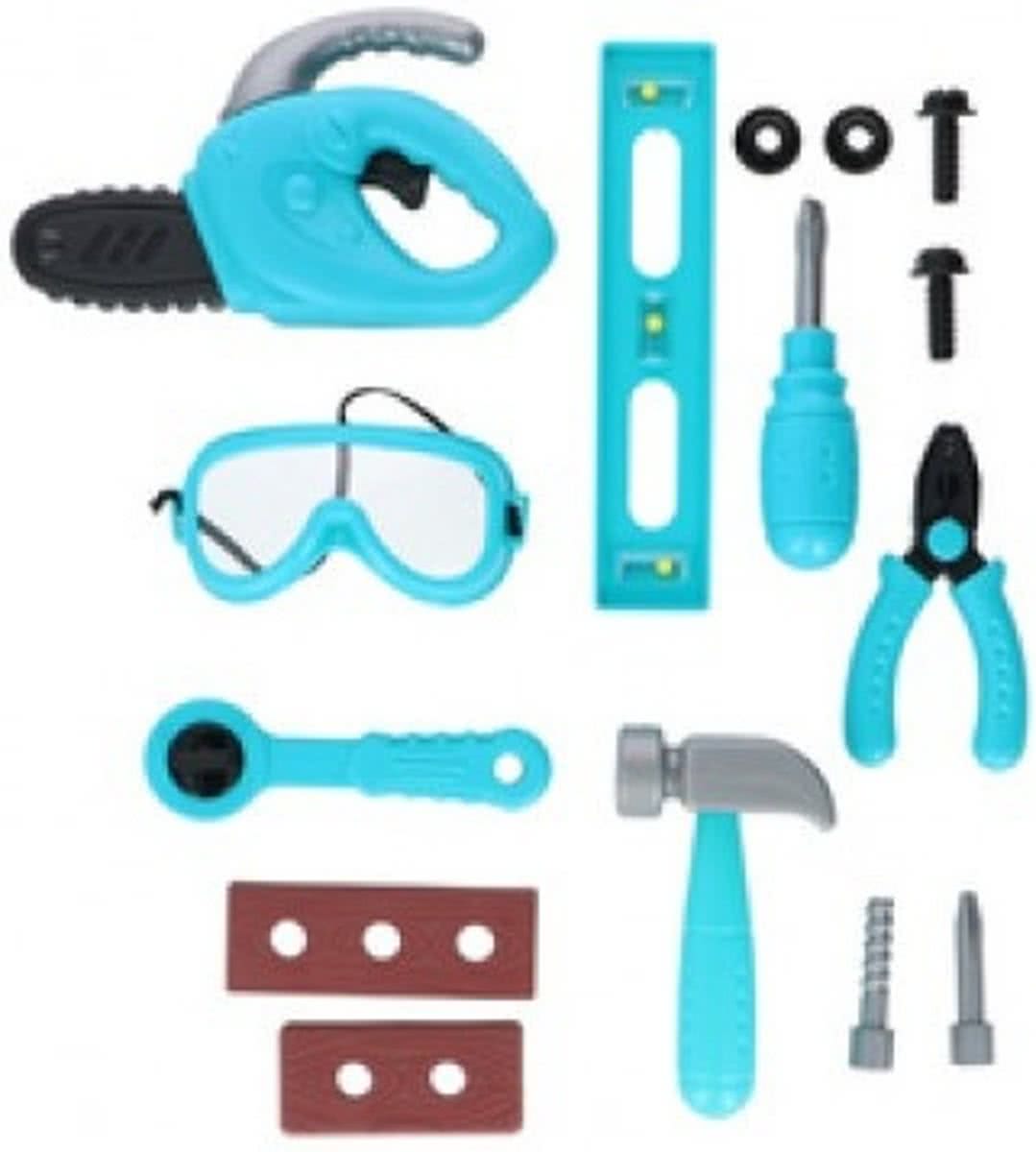 Eddy Toys Gereedschapsset Blauw 15-delig
