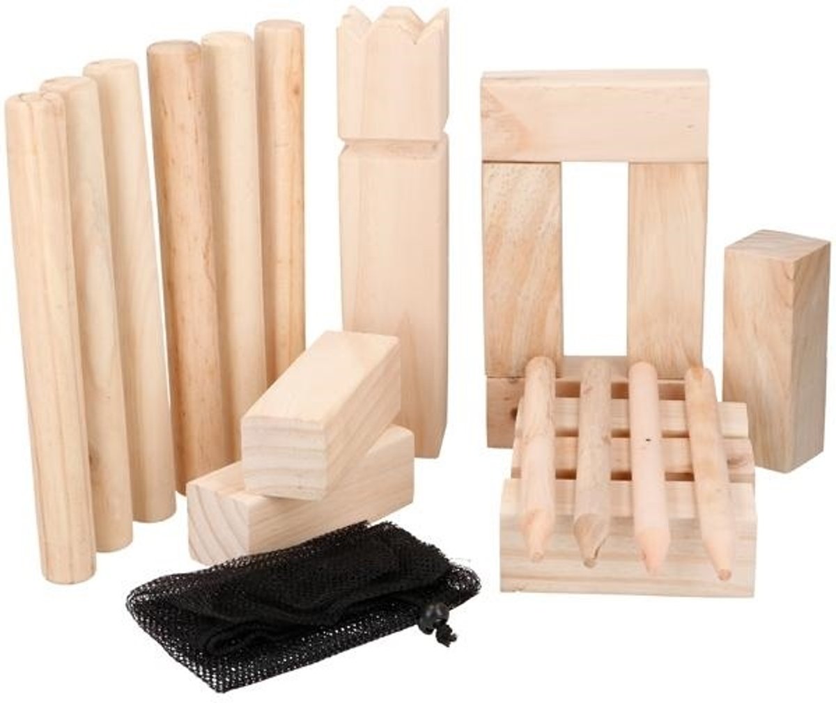 Eddy Toys Kubb Werpspel Hout 22-delig