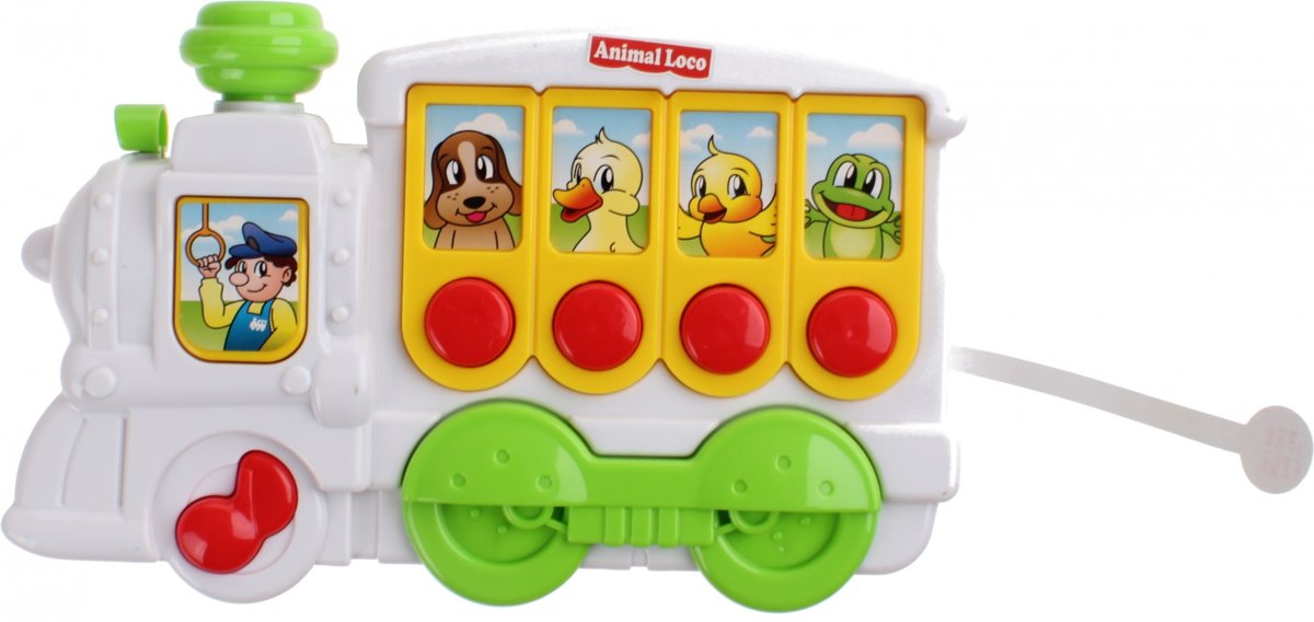 Eddy Toys Muziektrein Dieren 23 Cm Wit