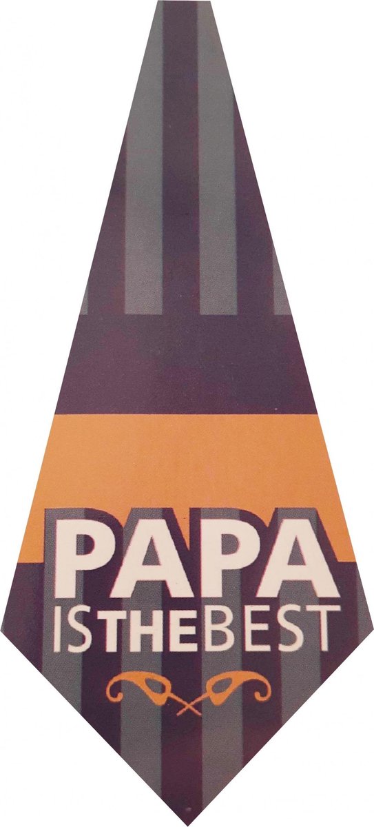 Eddy Toys Stropdas Mega Papa Is The Best Heren 100 Cm Oranje