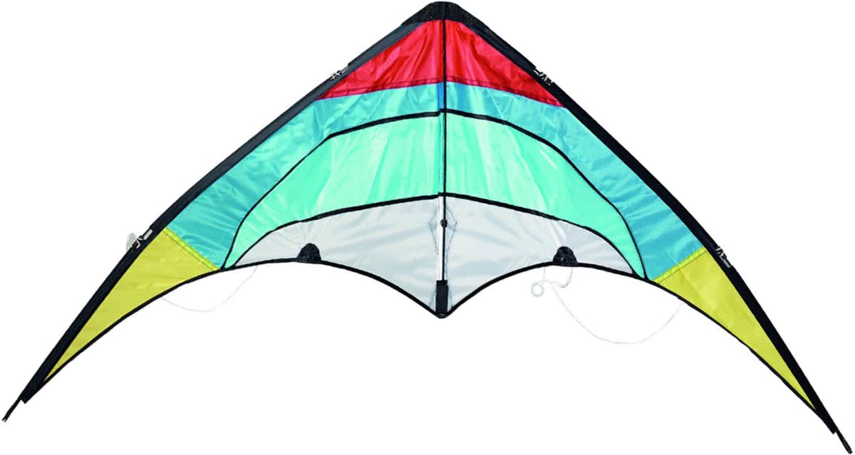 Eddy Toys Stuntvlieger 120 X 60 Cm Geel / Wit / Blauw