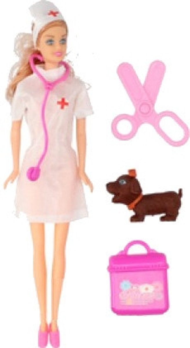 Eddy Toys Tienerpop Zuster Donkerblond 31,5 Cm 4-delig