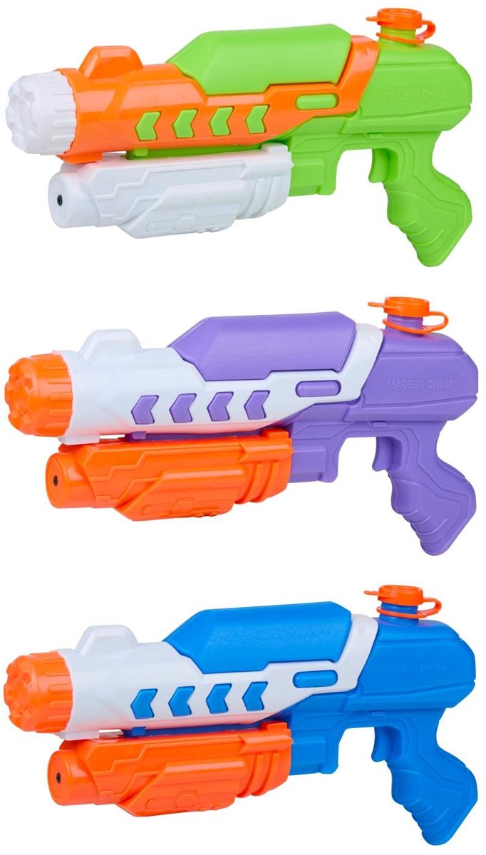 Eddy Toys Waterpistool 29 Cm - Waterpistool voor Kinderen met Handgreep - Waterpistool met Draaiklep - Speelgoed voor Buiten - Kleur Wordt Willekeurig Geleverd
