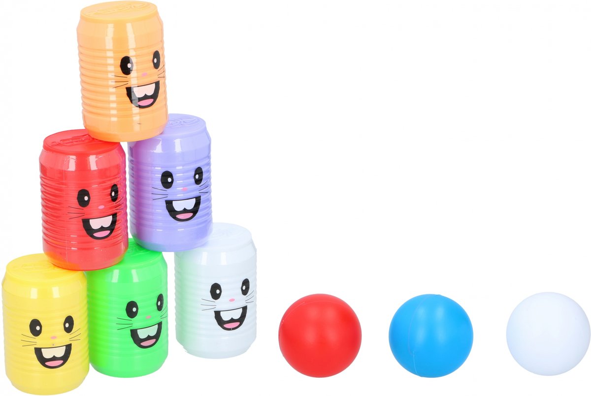 Eddy Toys Werpspel Blikken Gooien 9-delig