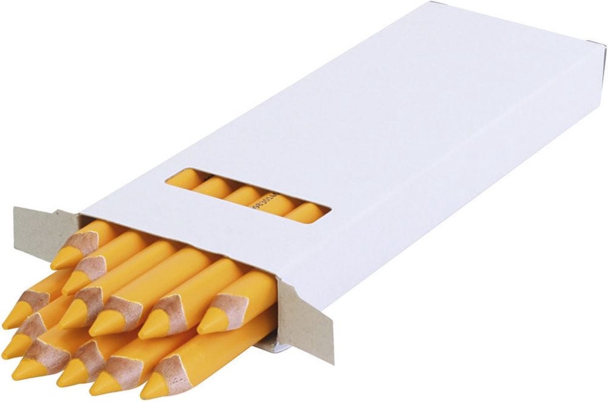 Edu Jumbo kleurpotlood, donkergeel, dikte 10 mm, vulling 6,25 mm, 12 stuk