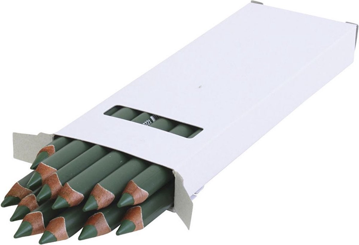 Edu Jumbo kleurpotlood, donkergroen, dikte 10 mm, vulling 6,25 mm, 12 stuk