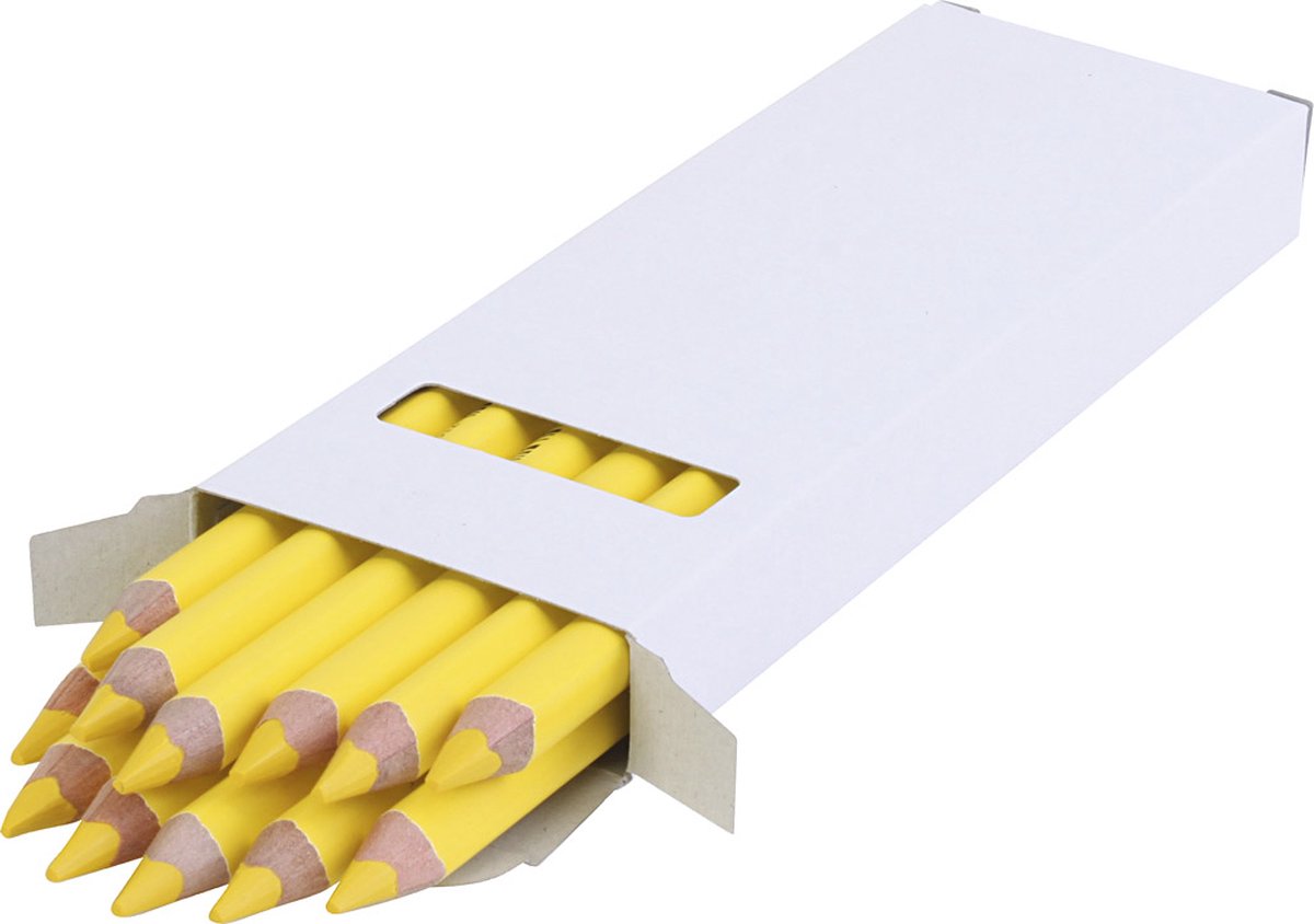 Edu Jumbo kleurpotlood, lichtgeel, dikte 10 mm, vulling 6,25 mm, 12 stuk/ 1 doos
