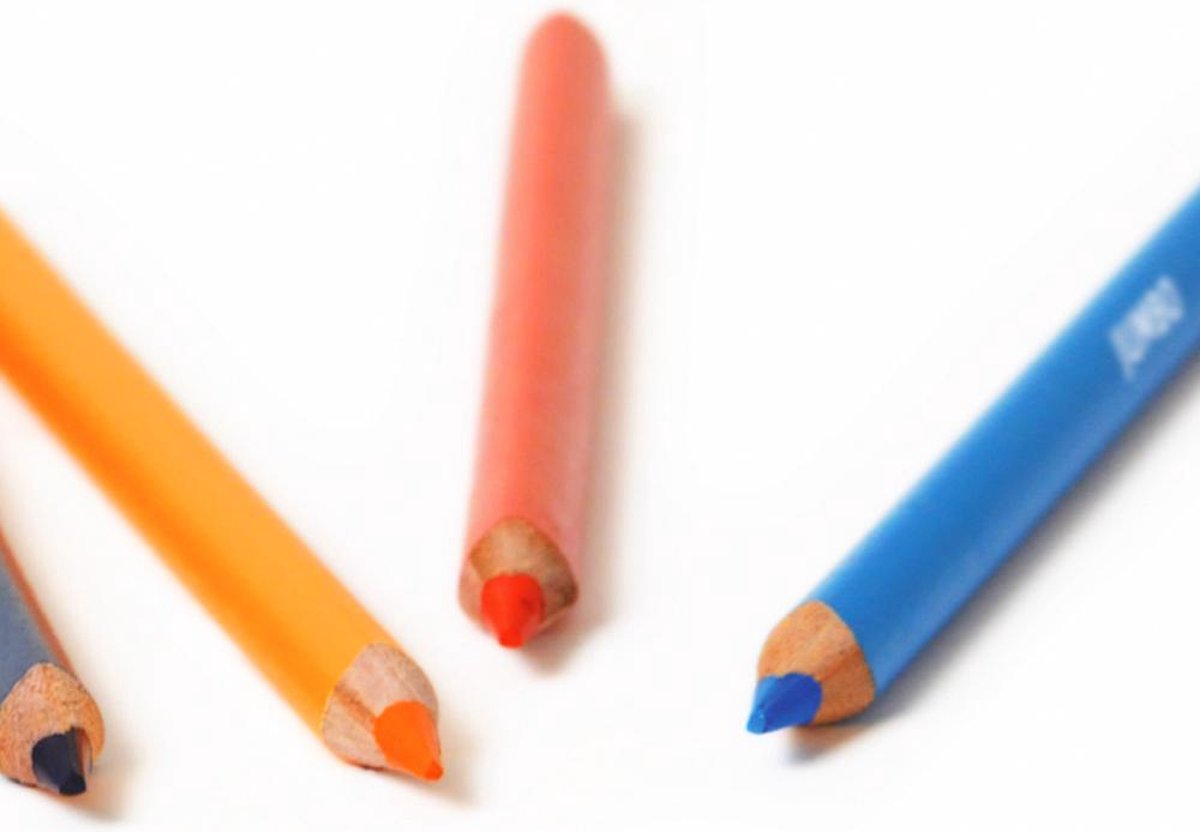 KLEURPOTLODEN JUMBO TRI EDU DOOS VAN 12 ASSORTI+ SLIJPER