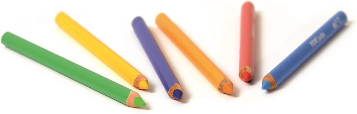 KLEURPOTLODEN JUMBO TRI PRIME EDU /12 STUKS