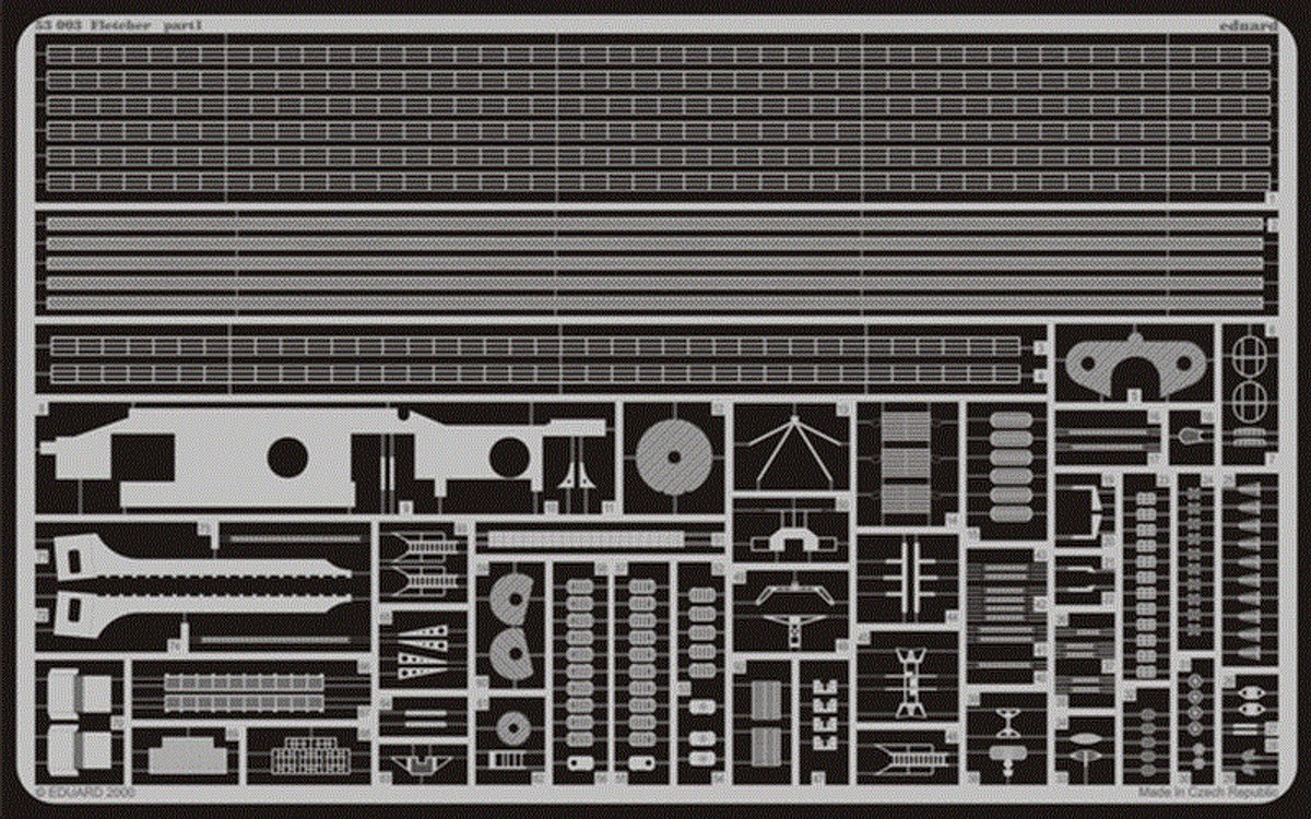 Eduard Modelbouwdecoratie - 53003 Accessoires for Fletcher Ship - Photo-etch