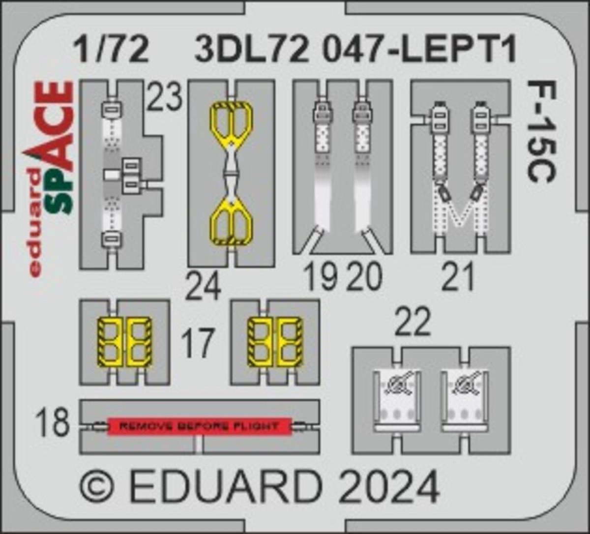 Eduard Modelbouwpakket - 3DL72047 F-15C Sp - Cockpit Details - Fine Molds Accessoires set - 1:72 -