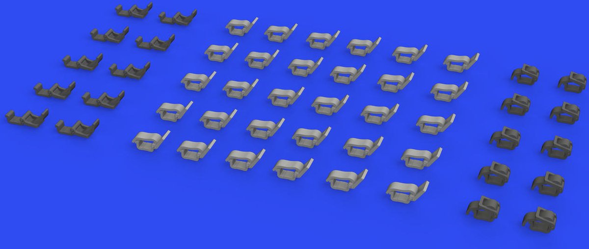 Eduard Modelbouwpakket - 635021 WWII German clamps Type 2 Resin onderdeel - 1:35 -