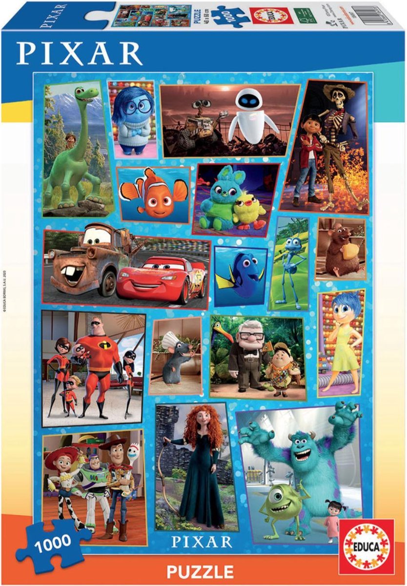 Disney Pixar puzzel Educa 1000 stukjes