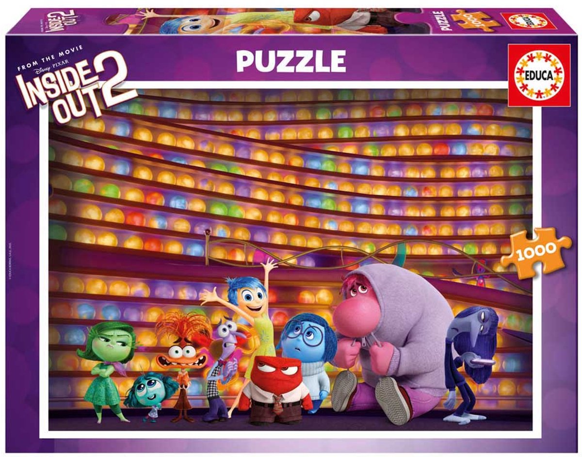 Educa - Puzzel - 1000 stuckjes - Vice Versa 2 - Inside Out 2 - Disney - Pixar