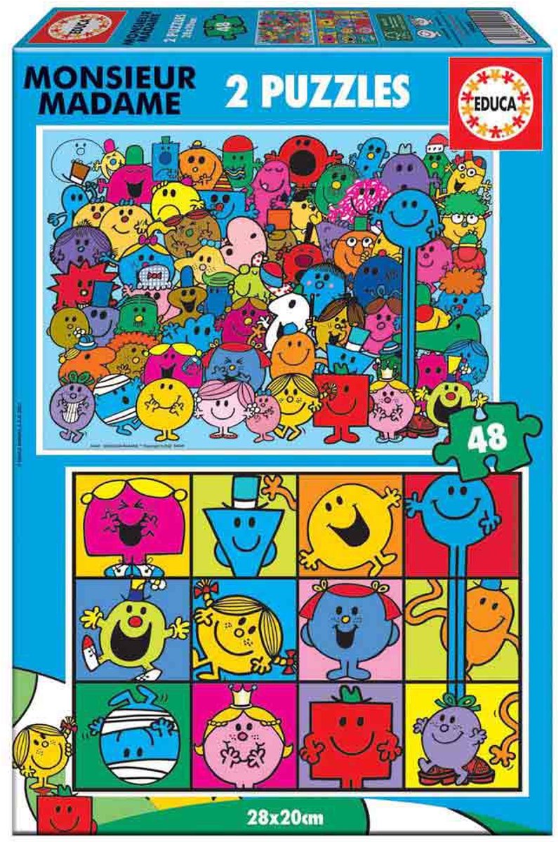 Educa Borras 2x48 Meneer Mevrouw Puzzel Veelkleurig