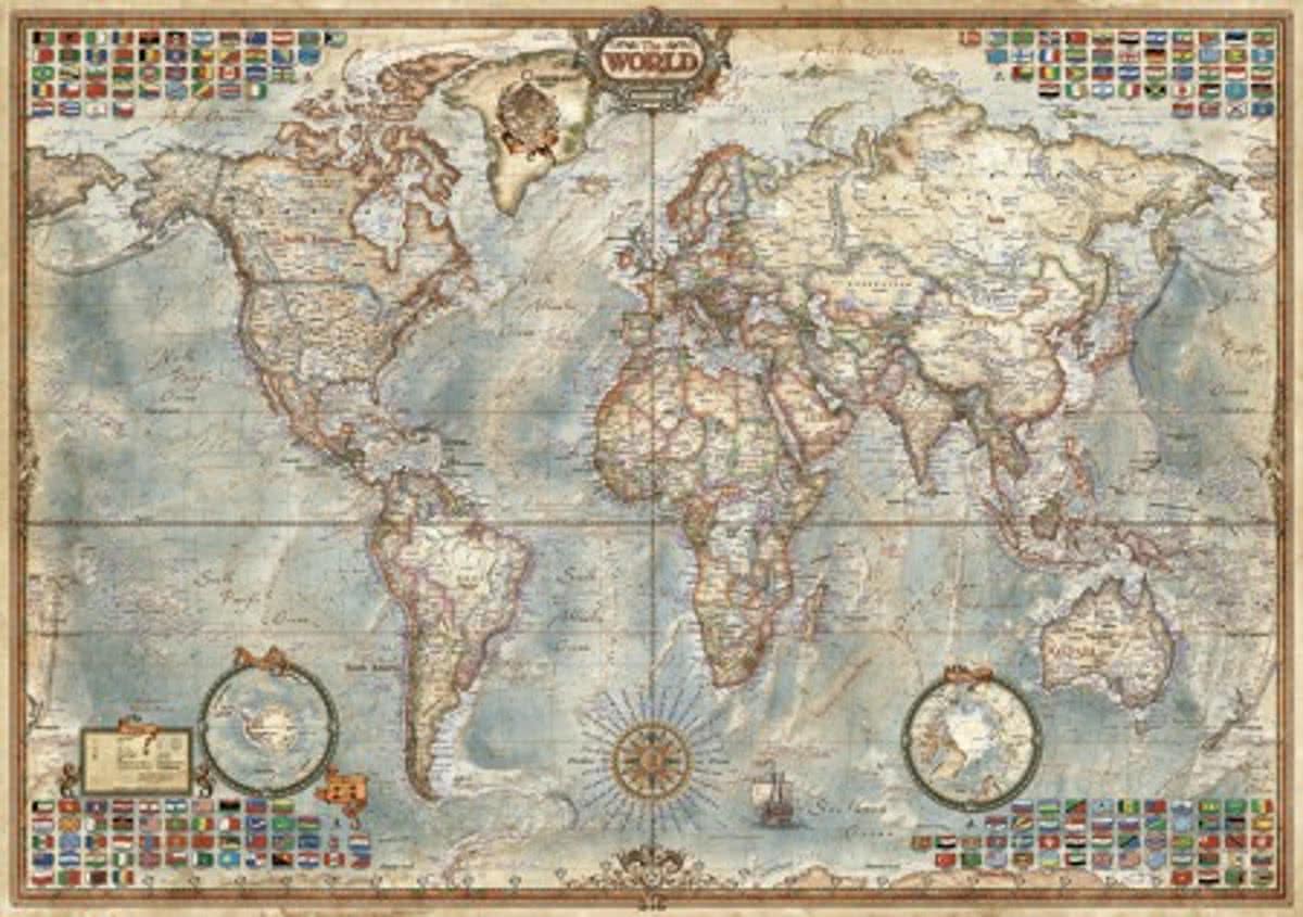 Educa - Politieke wereldkaart - 1500 stukjes