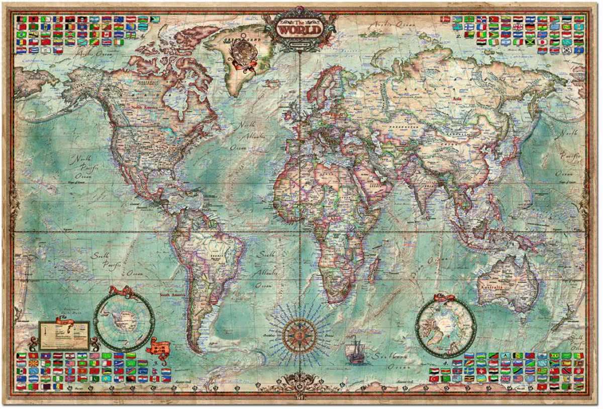 Educa Grote wereldkaart - 4000 stukjes