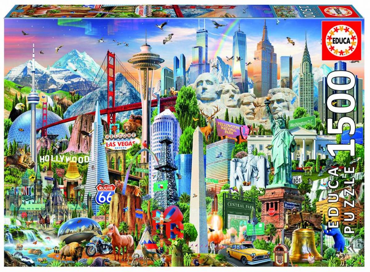 Educa Legpuzzel Symbolen van Noord-Amerika 1500 stukjes