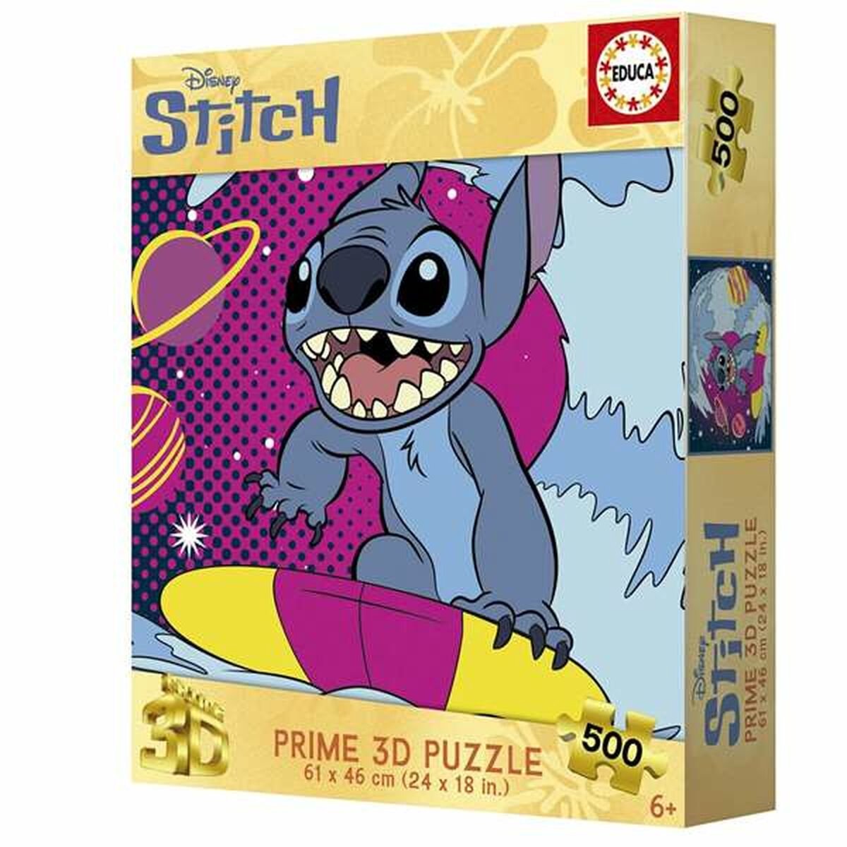 Educa Stitch 3d Lenticulaire Puzzel 500 Stukken Roze