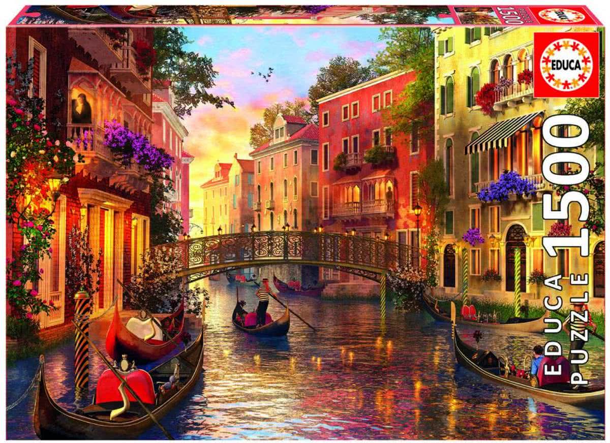 Educa Zonsondergang in Venetië - 1500 stukjes