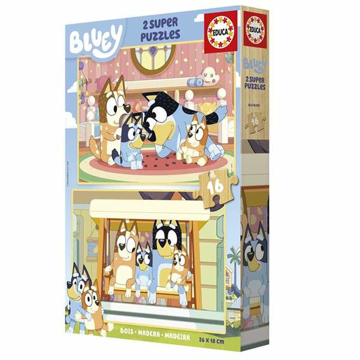 Set van 2 Puzzels Educa Bluey (2 Stuks)