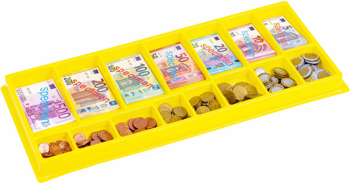 Educo Geldsorteerdoos - Educatief speelgoed - Kinderspeelgoed - Houten speelgoed