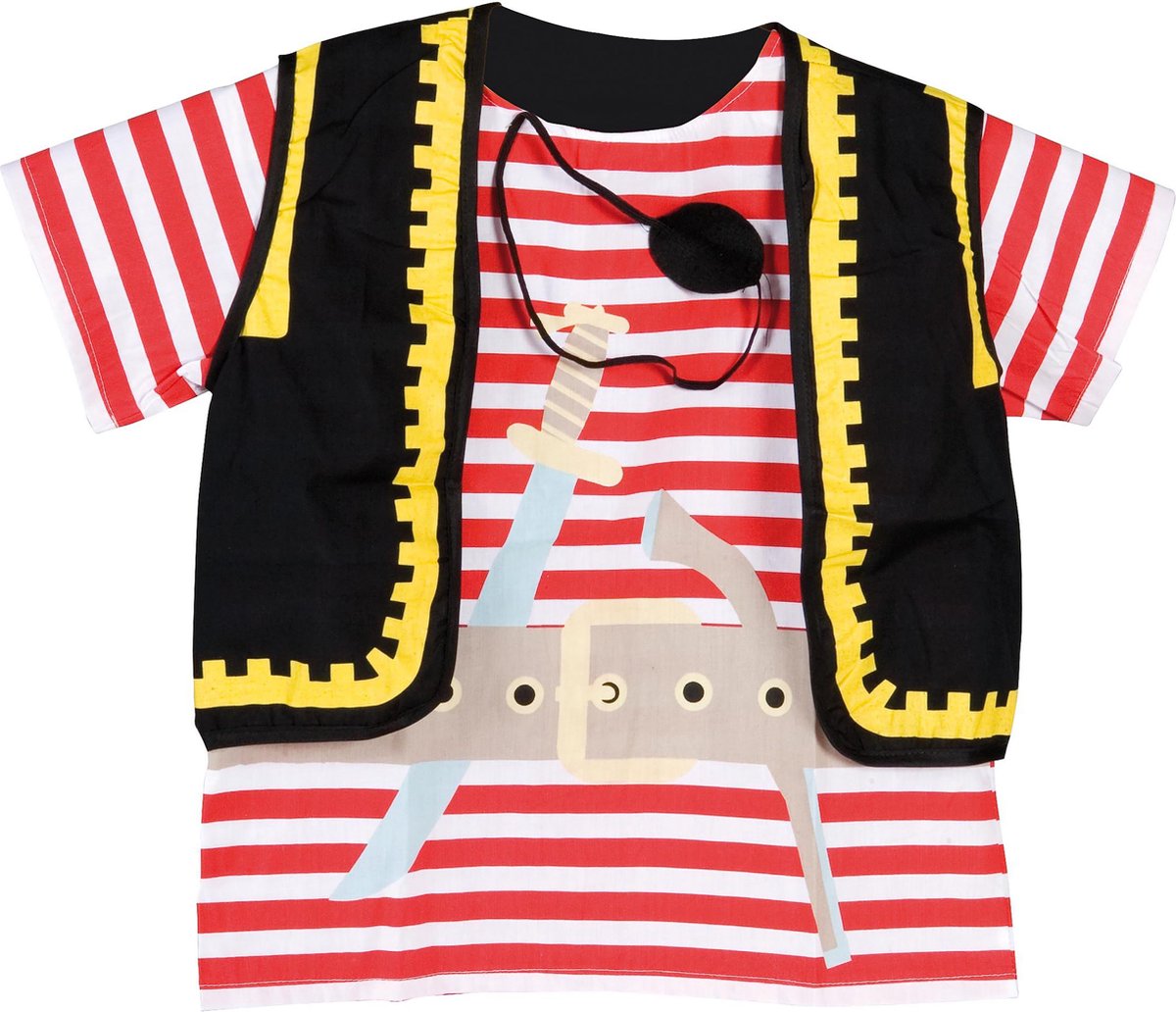 Verkleedkleding 2,5-6 jaar Piraat inclusief ooglapje - Educo