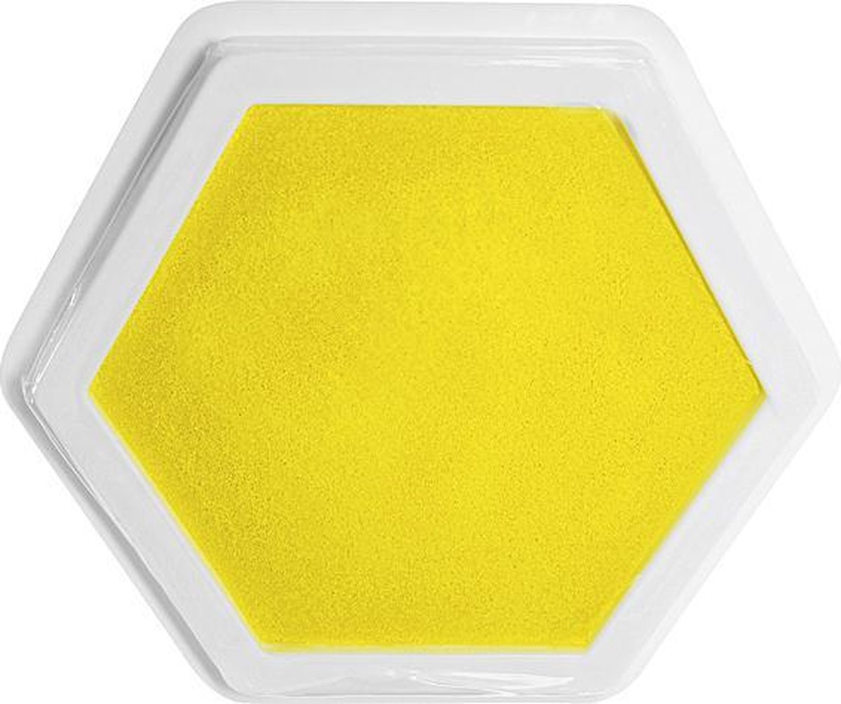 Groot stempelkussen geel