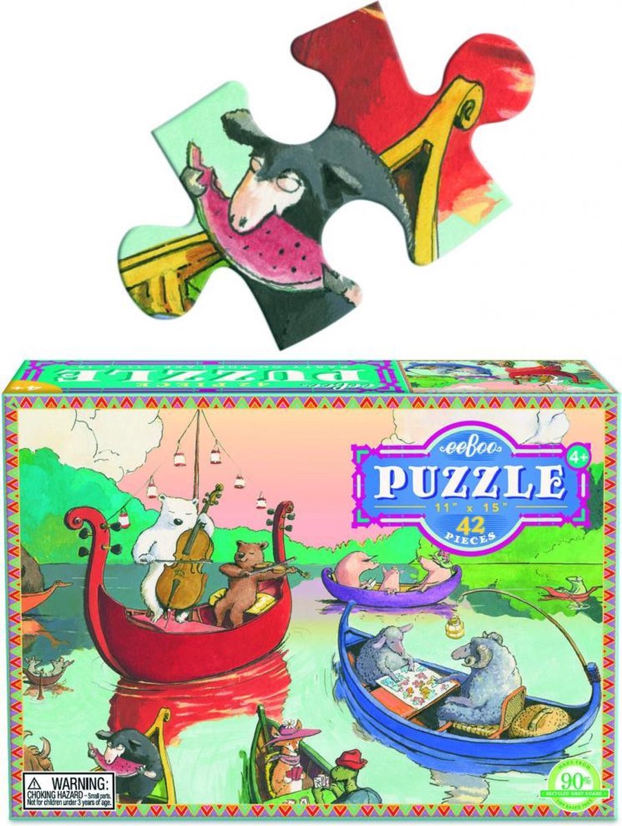 Eeboo Puzzel party on the lake 42 stukjes