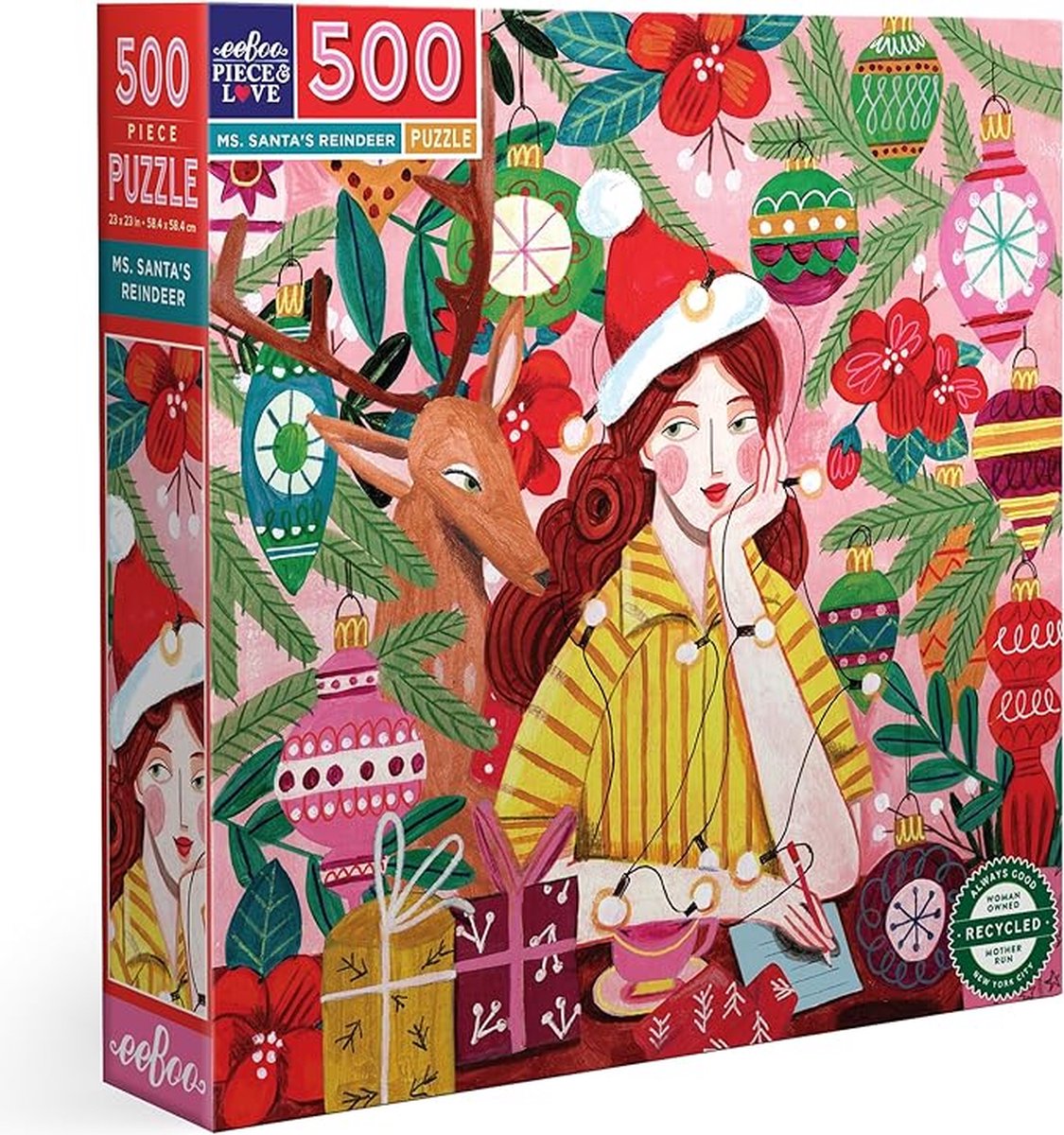 eeBoo Ms. Santas Reindeer (500)