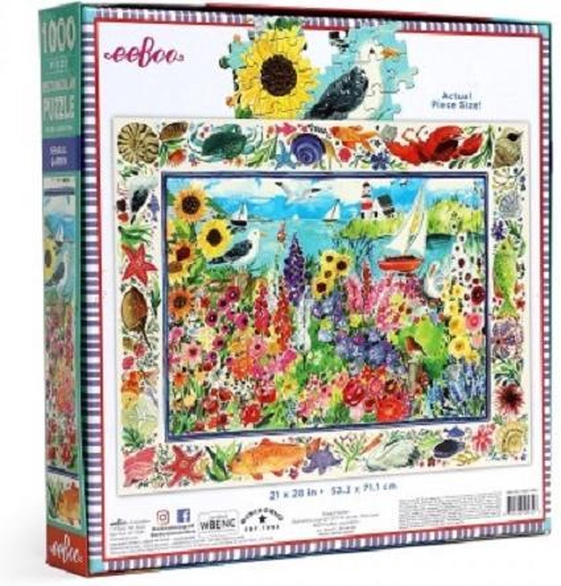 puzzel Eeboo Seagull Garden (1000)