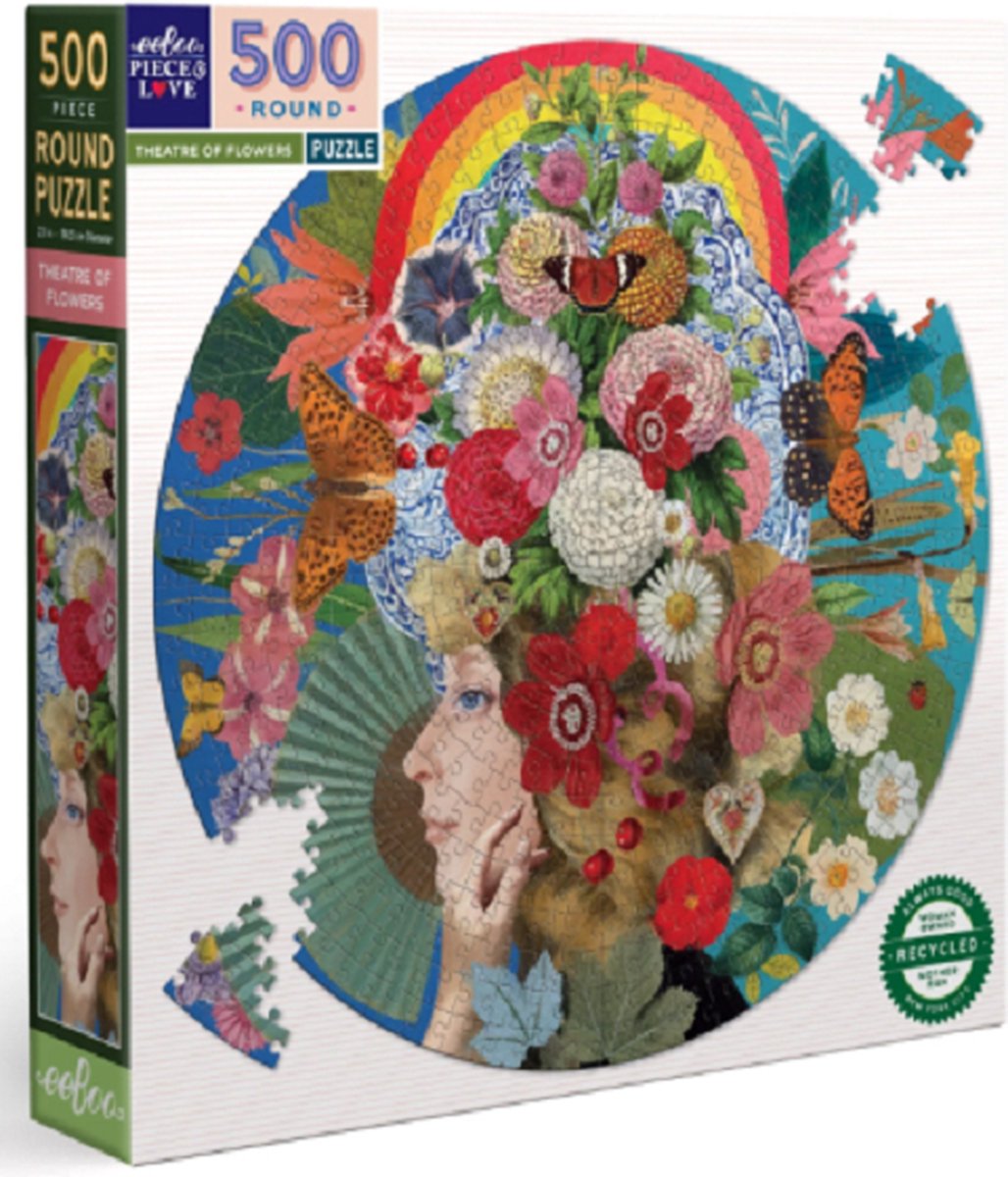 puzzel Eeboo Theatre of Flowers (500)rond