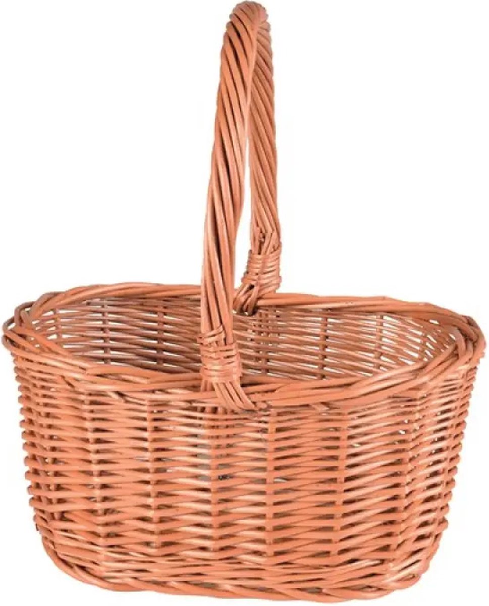   Rieten mandje. 26x20x24 cm. 3+