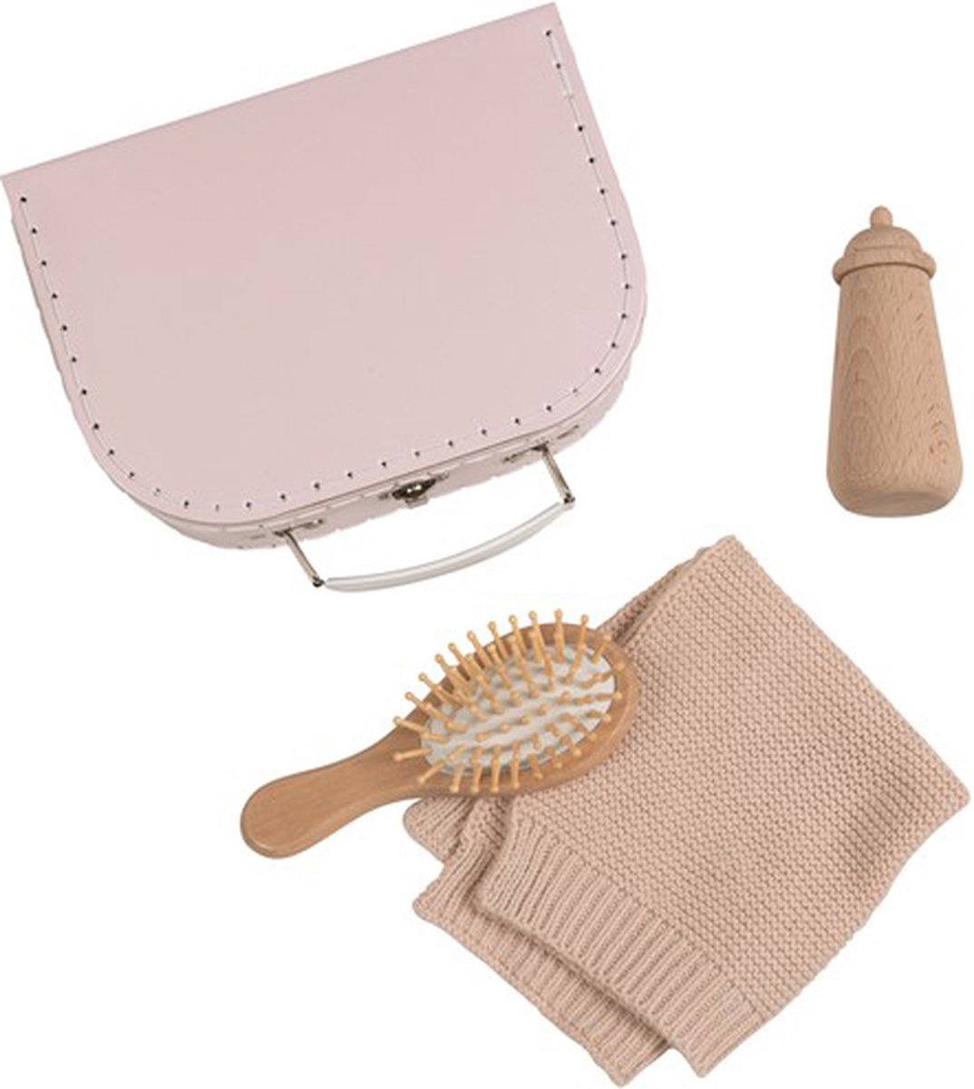 Koffertje roze met acc. 20 x 14,5 x 7 cm.  1+