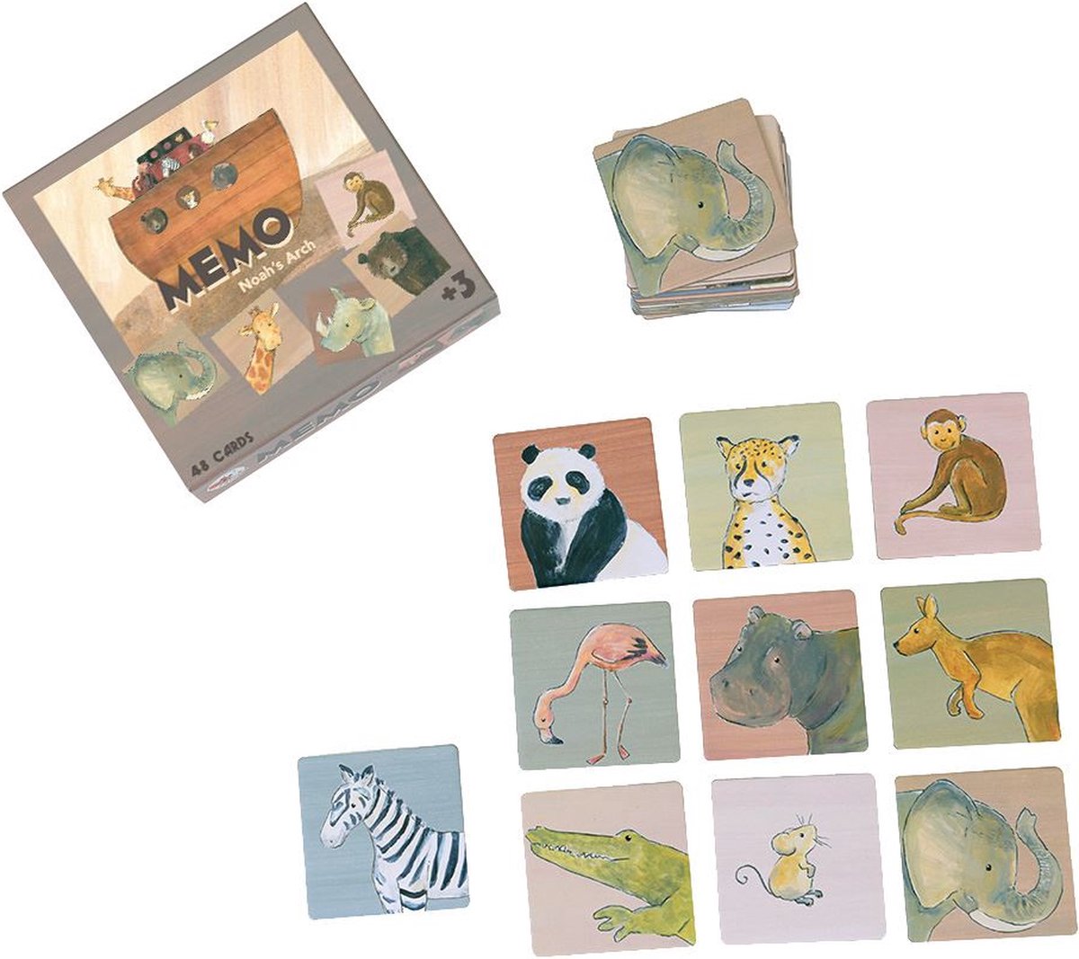Memo karton, Ark Van Noah. 18x18x4 cm. 3+.
