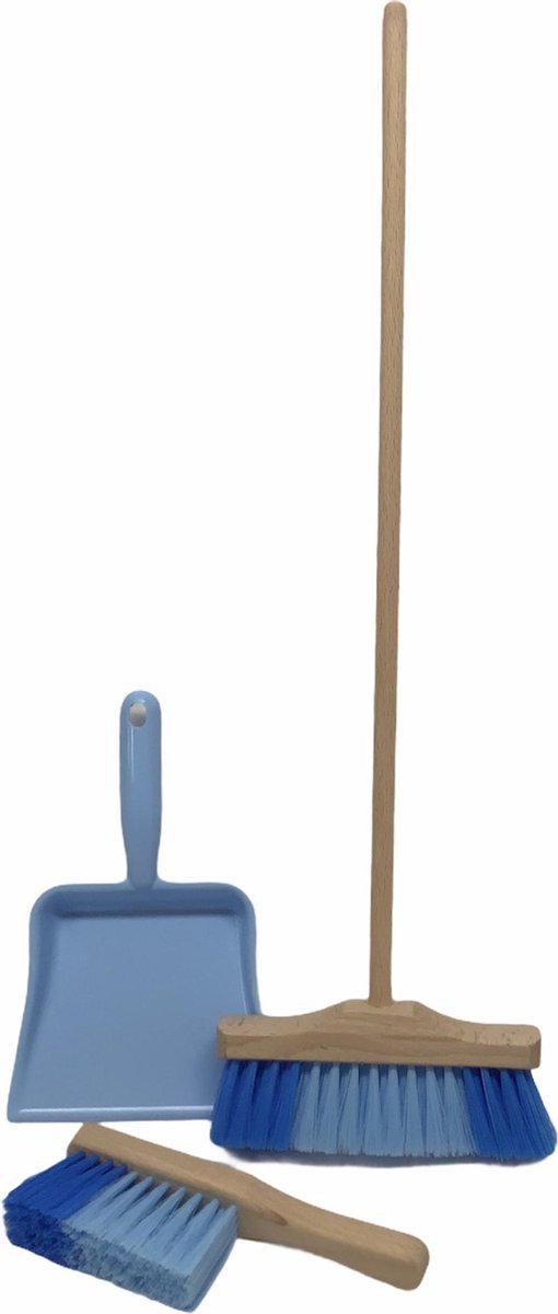 3-delige kinder Bezemset Blauw - Licht blauw