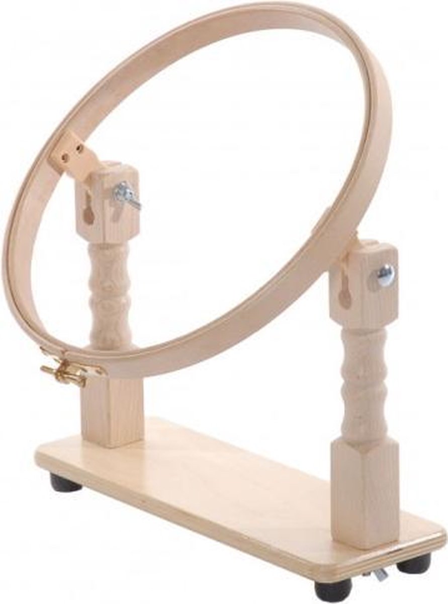Houten Borduurstander met ring 25 cm voor op tafel