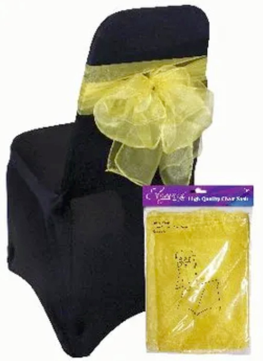 Oaktree - Organza stoelstrik goud - 3 m x 27 cm