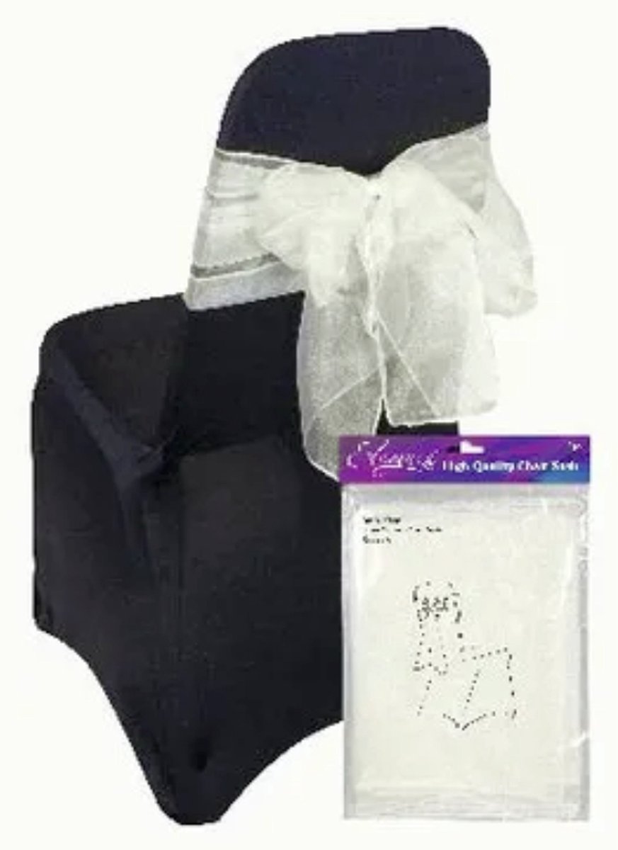 Oaktree - Organza stoelstrik ivory - 3 m x 27 cm