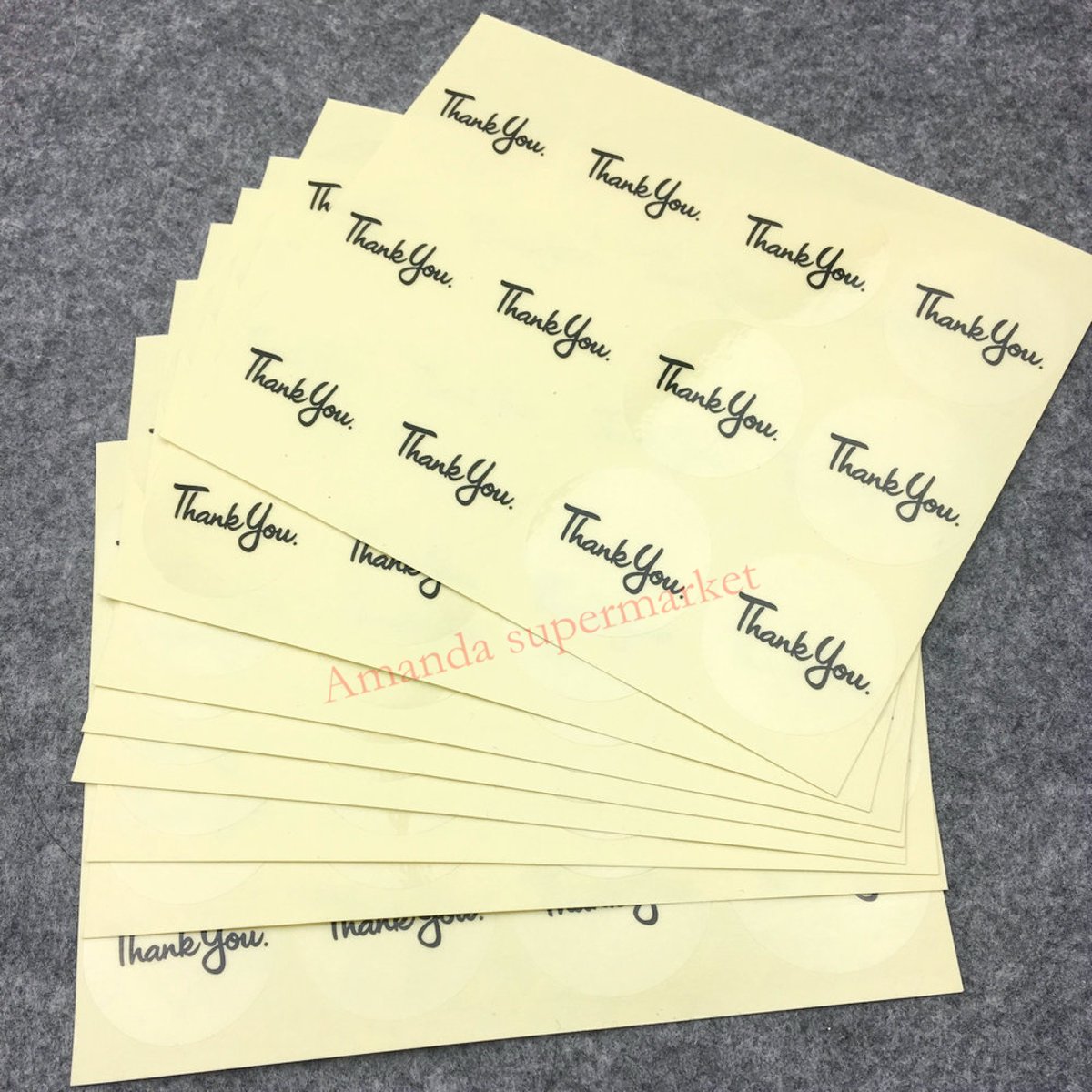 100x Thank you sticker 30mm