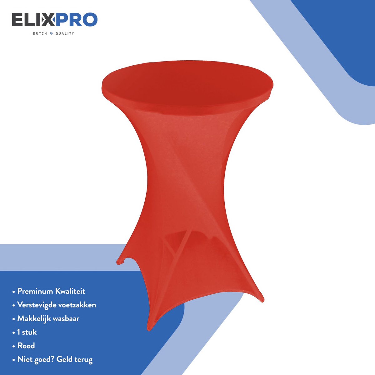   - Premium statafelrok Rood 1x - ∅80 x 110 cm -  - Statafelhoes - Tafelhoezen voor statafel - Staantafelhoes - Extra dik voor een Premium uitstraling